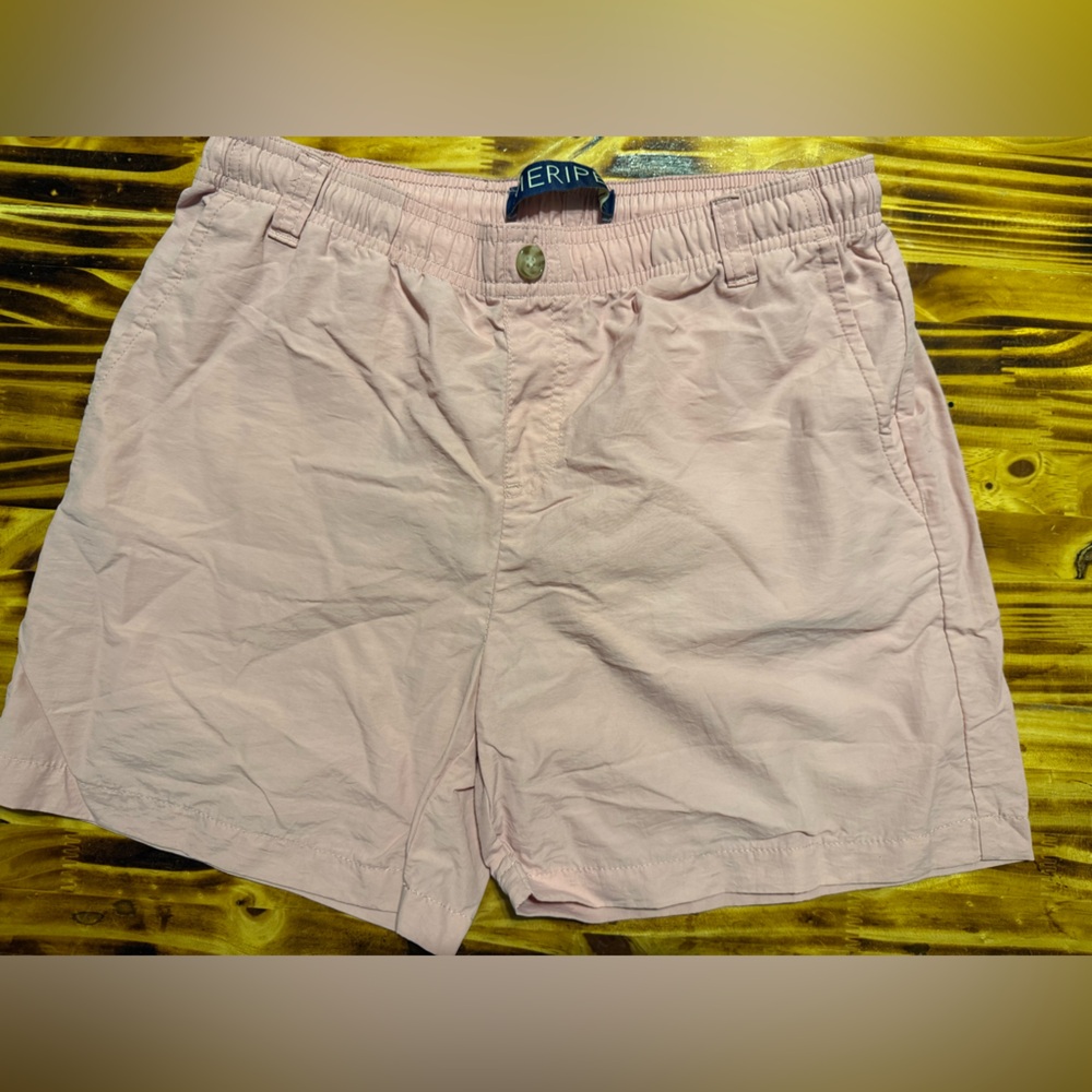 Casual Men's Light Pink Flat Front Shorts